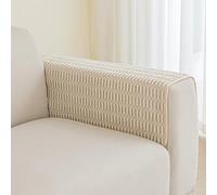 Muamar 1 copribraccioli per divano (bianco crema, 76,2 x 76,2 cm), impermeabile e antiscivolo, per poltrona reclinabile, protegge e decora i mobili del divano