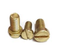 Muarted 5-100pcs M2/ M2.5/ M3 /M4 /M5 /M6 /M8 Vite a Testa cilindrica in Ottone DIN84 Vite in Ottone Bullone in Ottone GB65(M5x16 (10pcs))