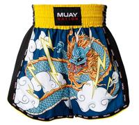 MUAY NATION Pantaloncini da Muay Thai per uomo e donna, taglio aderente, per MMA, boxe, kickboxing, abbigliamento per arti marziali, Drago, Medium