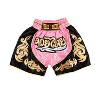 MUAY NATION Pantaloncini Muay Thai per Bambini (2-12 Anni) Trunks da Boxe per Ragazzi e Ragazze per Kickboxing, MMA, Arti Marziali (IT, età, 6 Anni, 8 Anni, Regular, Rosa)