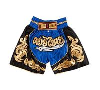 MUAY NATION Pantaloncini Muay Thai per Bambini (2-12 Anni) Trunks da Boxe per Ragazzi e Ragazze per Kickboxing, MMA, Arti Marziali (IT, età, 9 Anni, 12 Anni, Regular, Blu)