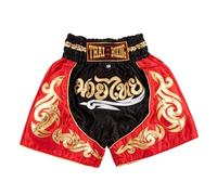 MUAY NATION Pantaloncini Muay Thai per Bambini (2-12 Anni) Trunks da Boxe per Ragazzi e Ragazze per Kickboxing, MMA, Arti Marziali (IT, età, 6 Anni, 8 Anni, Regular, Nero)