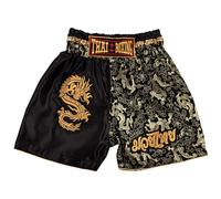 MUAY NATION Pantaloncini Muay Thai per Bambini (2-12 Anni) Trunks da Boxe per Ragazzi e Ragazze per Kickboxing, MMA, Arti Marziali (IT, età, 4 Anni, 6 Anni, Regular, Drago Nero)