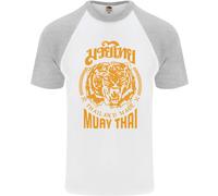 Muay Tailandese Fighter Warrior Mma Arti Marziali Uomo S/S Baseball T-Shirt