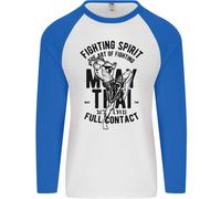 Muay Tailandese Full Contact Arti Marziali Mma Uomo L/S Baseball T-Shirt