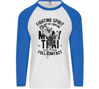 Muay Tailandese Full Contact Arti Marziali Mma Uomo L/S Baseball T-Shirt