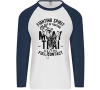 Muay Tailandese Full Contact Arti Marziali Mma Uomo L/S Baseball T-Shirt