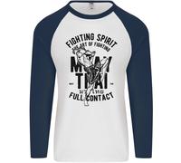 Muay Tailandese Full Contact Arti Marziali Mma Uomo L/S Baseball T-Shirt