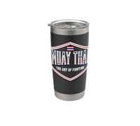 Muay Thai Arte Marziale Di Combattere Boxe MMA Thailandia Bicchiere termico in acciaio inox doppia parete