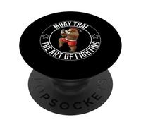 Muay Thai Bear L'arte Del Combattimento PopSockets PopGrip Adesivo