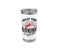 Muay Thai Boxing Fighter Guerriero del Ring Bicchiere termico in acciaio inox doppia parete