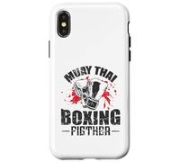 Muay Thai Boxing Fighter Maestro di Combinazioni Custodia per iPhone X/XS