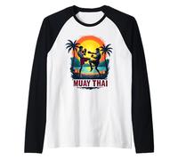 Muay Thai Fighters Kickboxing Arti Marziali Uomini Donne Bambini Maglia con Maniche Raglan