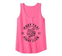 Muay Thai Kickboxing Otto Art MMA Canotta, Donna, Rosa Fluo, L