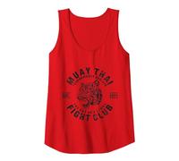 Muay Thai Kickboxing Otto Art MMA Canotta, Donna, Rosso, L