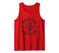 Muay Thai Kickboxing Otto Art MMA Canotta, Uomo, Rosso, L