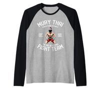 Muay Thai L'Arte del Combattimento Thai Boxing Maglia con Maniche Raglan
