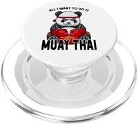 Muay Thai Panda Tutto quello che voglio fare è un simpatico boxer a forma di orso PopSockets PopGrip per MagSafe