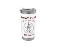Muay Thai Vintage Fighter - Kickboxing Training Design Bicchiere termico in acciaio inox doppia parete