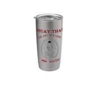 Muay Thai Vintage Fighter - Kickboxing Training Design Bicchiere termico in acciaio inox doppia parete