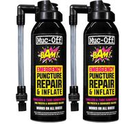Muc-Off B.A.M! Gonfia e Ripara, 125 ml - Bomboletta Ripara Gomme Bici - Gonfia e Ripara Bici Forature di Bicicletta - Per Ruote da Strada, CX/Ghiaia e MTB (Confezione da 2)