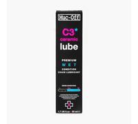 Muc-Off C3 Ceramic Wet Chain Lube, 50 ml - Grasso Ceramico per Catena di Alta Qualità, Lubrificante Catena Bici con Colorante Tracciante UV - Formulato per Condizioni Atmosferiche Difficili e Umide