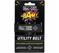 Muc-Off Cinturino Portaoggetti Bici per B.A.M! - Supporto in Gomma Nera e Cinturino per Fissare Facilmente Una Bomboletta Ripara Gomme Bici B.A.M!