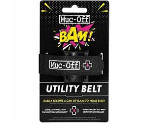 Muc-off Cinturino Portaoggetti Bici per B.A.M! - Supporto in Gomma Nera e Cinturino per Fissare Facilmente Una Bomboletta Ripara Gomme Bici Muc-off B.A.M!