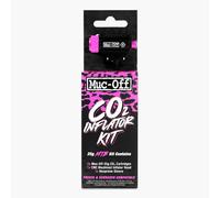 Muc-Off CO2 Inflator Kit, Bombolette CO2 per Bici MTB - Kit Foratura Bici Mountain Bike con Valvole Presta o Schrader - Include 2 Bombolette CO2, Beccuccio e Manicotto