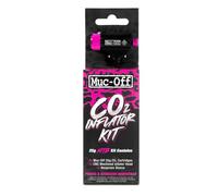 Muc-Off CO2 Inflator Kit, Bombolette CO2 per Bici MTB - Kit Foratura Bici Mountain Bike con Valvole Presta o Schrader - Include 2 Bombolette CO2, Beccuccio e Manicotto