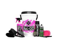 Muc-Off Dirt Bucket Kit, Kit Pulizia Bici Completo, Include Detergente Bici, Detergente Catena Bici, Protettore per Bici, Lubrificante Catena Bici, Spazzole Pulizia Bici e una Spugna