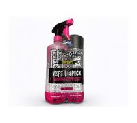 Muc Off - Fahrrad Vorteilspack - Detergente per bicicletta 1000 ml / 500 ml rosa