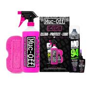 Muc-Off Kit di pulizia, protezione e lubrificazione eBike - essenziale per la pulizia, la protezione e la lubrificazione della vostra e-bike - Contiene detergente per bicicletta Muc-Off, MO-94 e