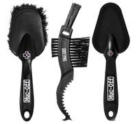 Muc-Off Kit Pulizia Bici Premium da 3 - Kit Manutenzione Bici con 3 Spazzole Pulizia Bici con Setole in Nylon Durevole e Manici Ergonomici Gommati per Ridurre l'Impatto