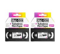 Muc-Off Nastro per pneumatici senza camera da 25 mm (confezione da 2) - Rotolo da 10 m con 4 cerotti sigillati | Adesivo sensibile alla pressione per configurazioni di pneumatici da bicicletta senza