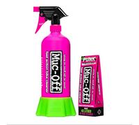 Muc-Off Punk Powder & Bottle for Life Bundle - 4 Confezioni di Detergente per Bici Biodegradabile Senza Plastica con Flacone di Ricarica in Alluminio Riutilizzabile