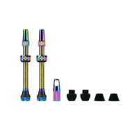 Muc-Off Valvole Presta Iridescenti, 60 mm - Valvole Tubeless per Bici, con Strumento Smonta Valvola Incluso - di Alta Qualità e Senza Perdite