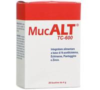 Mucalt Integratore TC 600 Benessere Vie Respiratorie 20 Bustine 4 g
