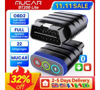 Commercio all'ingrosso 30-100 pezzi MUCAR BT200 Lite OBD2 Scanner Sistema completo Diagnosi Strumento di scansione automatica A vita libera per ios iPhone Andriod Phone