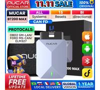 MUCAR BT200 MAX Strumento diagnostico per auto gratuito AI OBD2 Scanner CAN FD Tutti i sistemi ECM ABS TCM Diagnosi dei freni Strumenti automatici bidirezionali