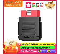 MUCAR BT200 OBD2 Scanner per auto Sistema completo Diagnost Aggiornamento gratuito a vita Oli/SAS Obd2 Lettore di codici Bluetooth Strumenti diagnostici 1 pcs