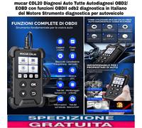 mucar CDL20 Diagnosi Auto Tutte Autodiagnosi OBD2/ EOBD con funzioni OBDII odb2