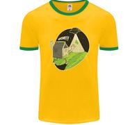 Mucca Abduction Divertente Alieno UFO Cibo Uomo Ringer Fotl