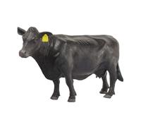 Mucca Angus Little Buster Toys - Mucca Angus nera realistica in scala 1/16