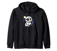 Mucca Astronauta Spazio Amante Animali Luna Ragazzi Ragazze Bambini Felpa con Cappuccio