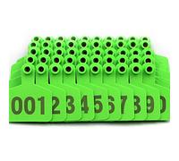 Mucca/Bovino Marchi Auricolari/Verde Marchi Auricolari Numerati 001-100 Bestiame TPU Identificazione per Capre Pecore Maiali Mucche Bovini Vitelli Allevamento