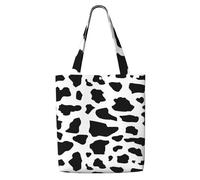 Mucca (carattere piccolo),Borse della spesa riutilizzabili, borse per la spesa, borsa a tracolla in tela di grande capacità