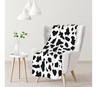 Mucca (carattere piccolo),Coperta morbida, calda, anti-pilling, in flanella, peluche, 76 x 102 cm