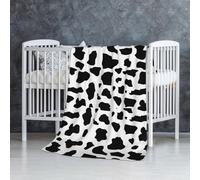 Mucca (carattere piccolo),Coperta morbida, calda, anti-pilling, in flanella, peluche, 76 x 127 cm