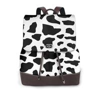 Mucca (carattere piccolo),Zaino da donna, impermeabile, leggero, in pelle PU, alla moda, da viaggio